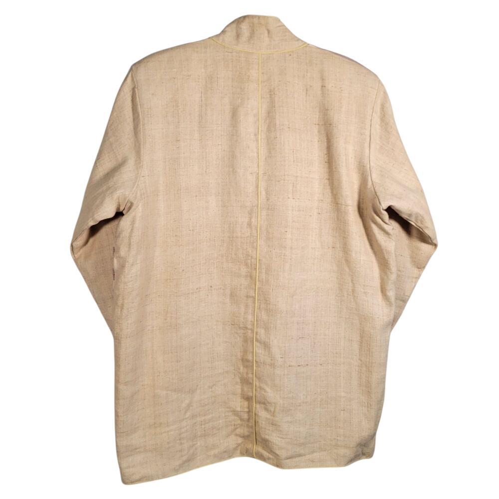 Vintage Reversible Boho Kimono Jacket Fringe Patchwork Cotton L - Picture 3 of 8